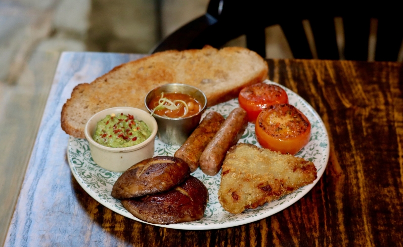 Brunch dishes at Bandook in Bath